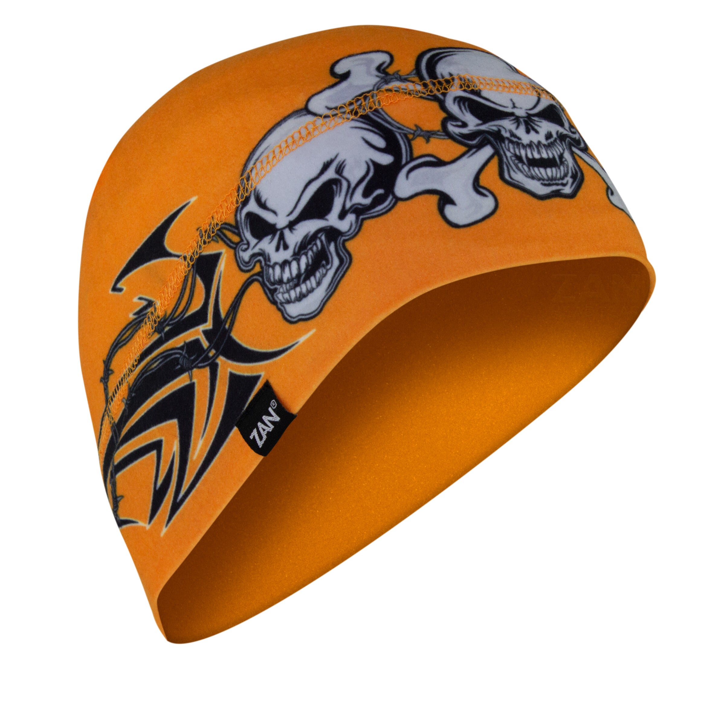 SPORTFLEX UPF50+ LINER/BEANIE ORANGE TRIBAL SKULL