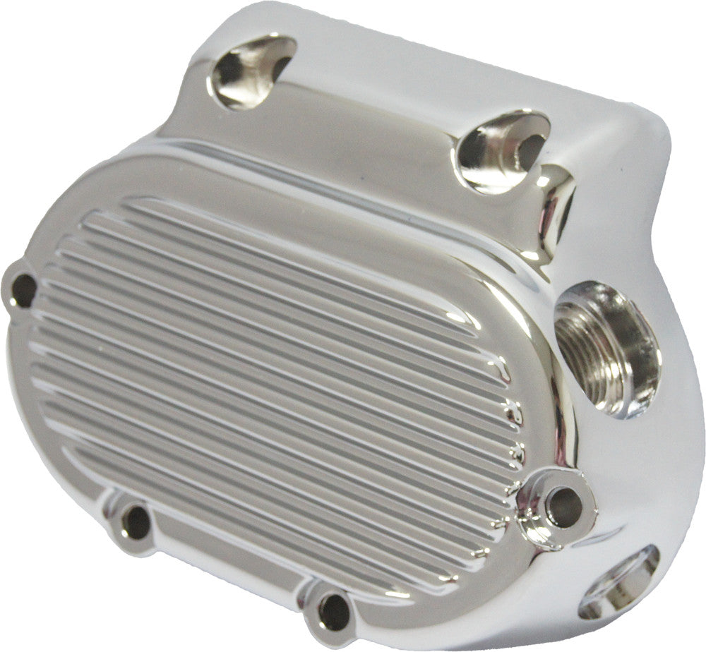 TRANS END COVER 5 SPEED FINNED CHROME BIG TWIN 87-06