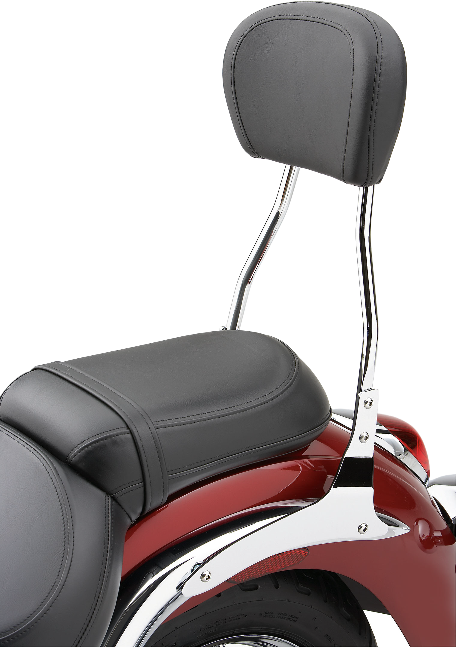 STD ROUND SISSY BAR W/PAD CHROME YAM RAIDER 08-18