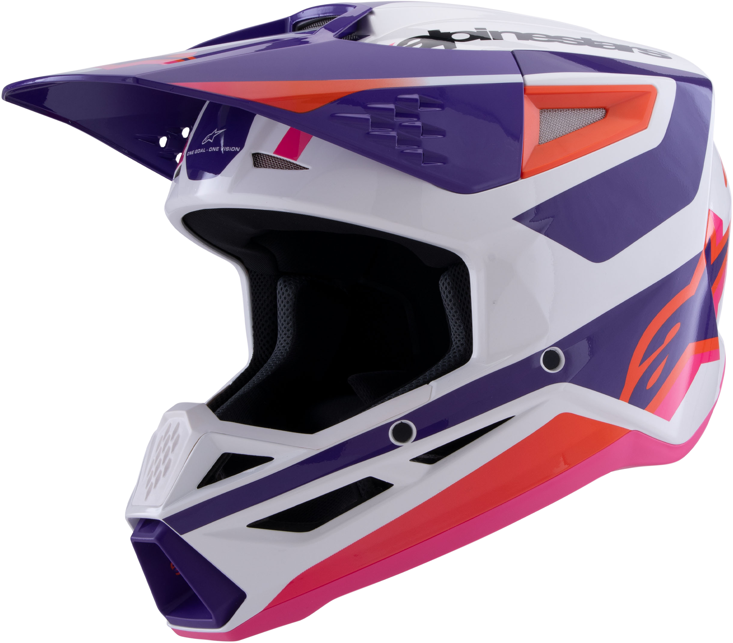 SM3 HEAT HELMET WHITE/PURPLE/PINK GLOSSY SM