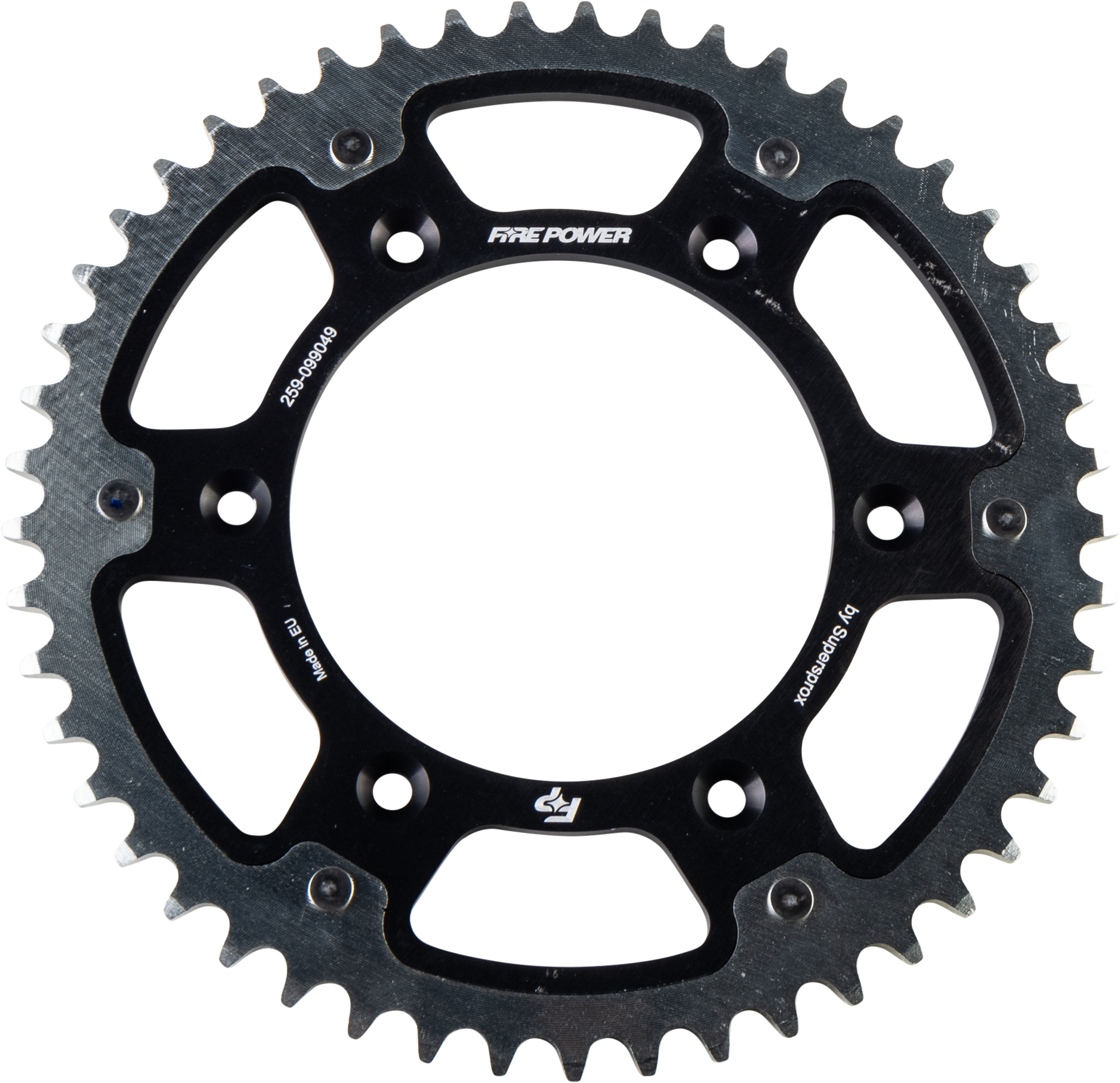 REAR SPROCKET HYBRID 49T BLK/SIL