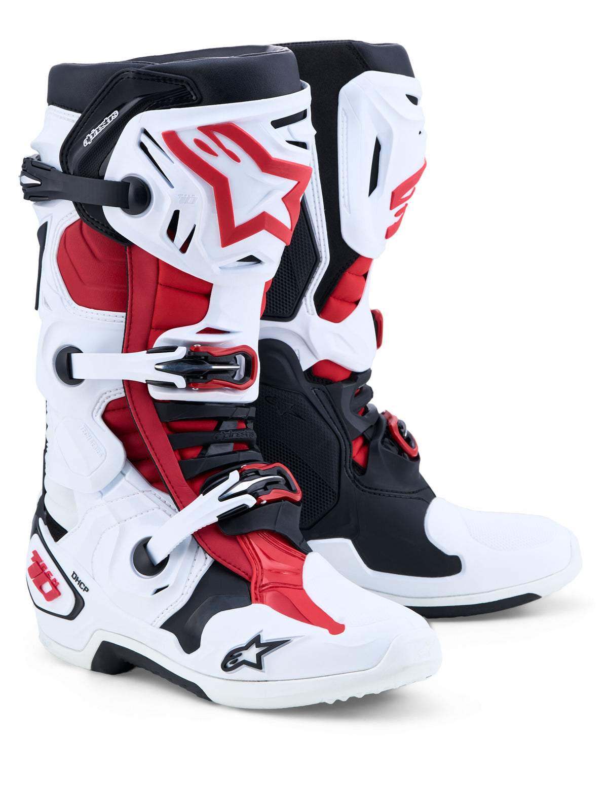 TECH 10 BOOTS WHT/BLK/BR RED 12