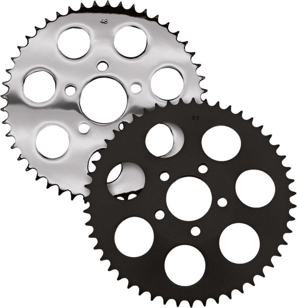 REAR SPROCKET 51T CHROME DISHED BIG TWIN 00-13