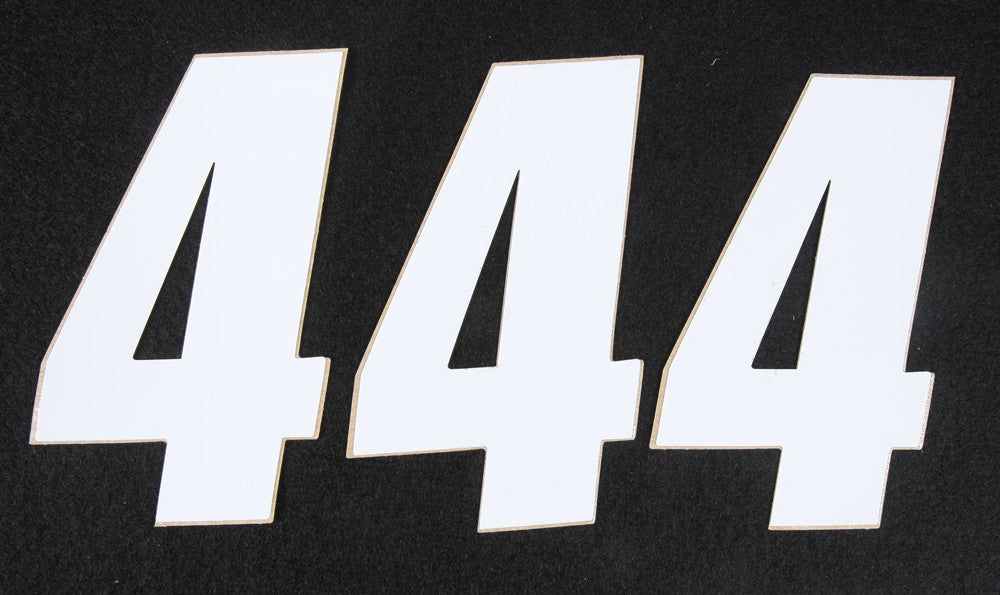NUMBER 4 WHITE 4" 3/PK