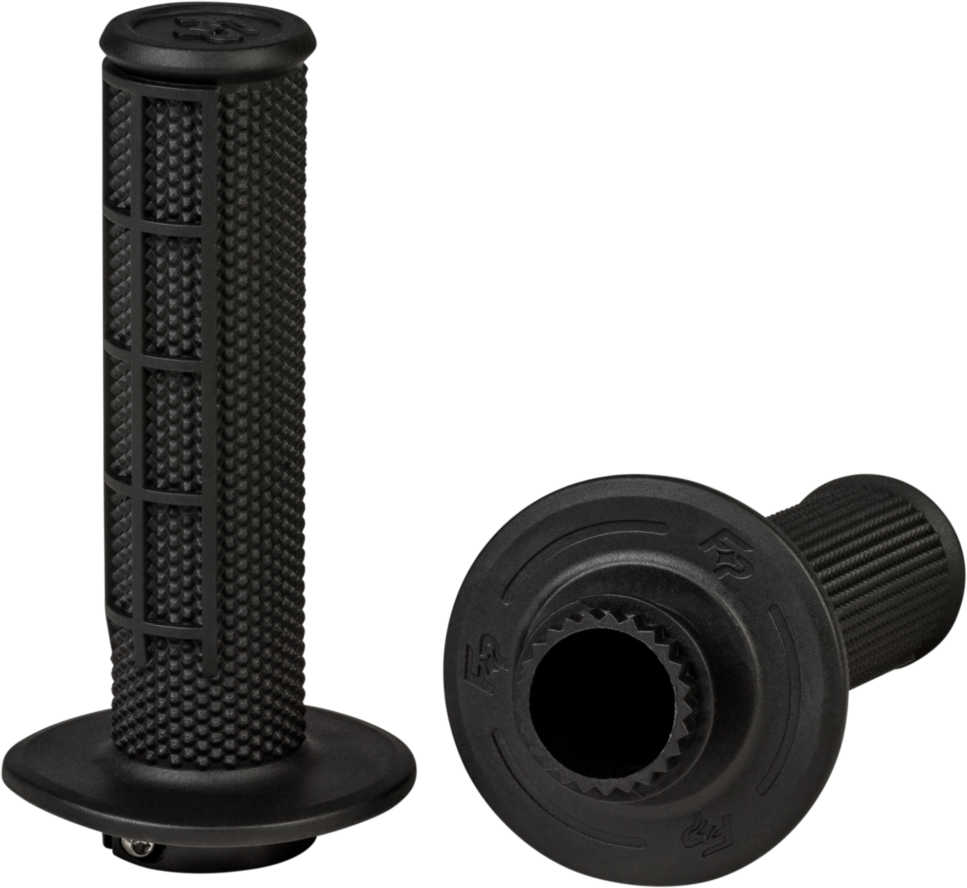 CONTROL MX LOCK-ON GRIPS BLACK - HALF WAFFLE