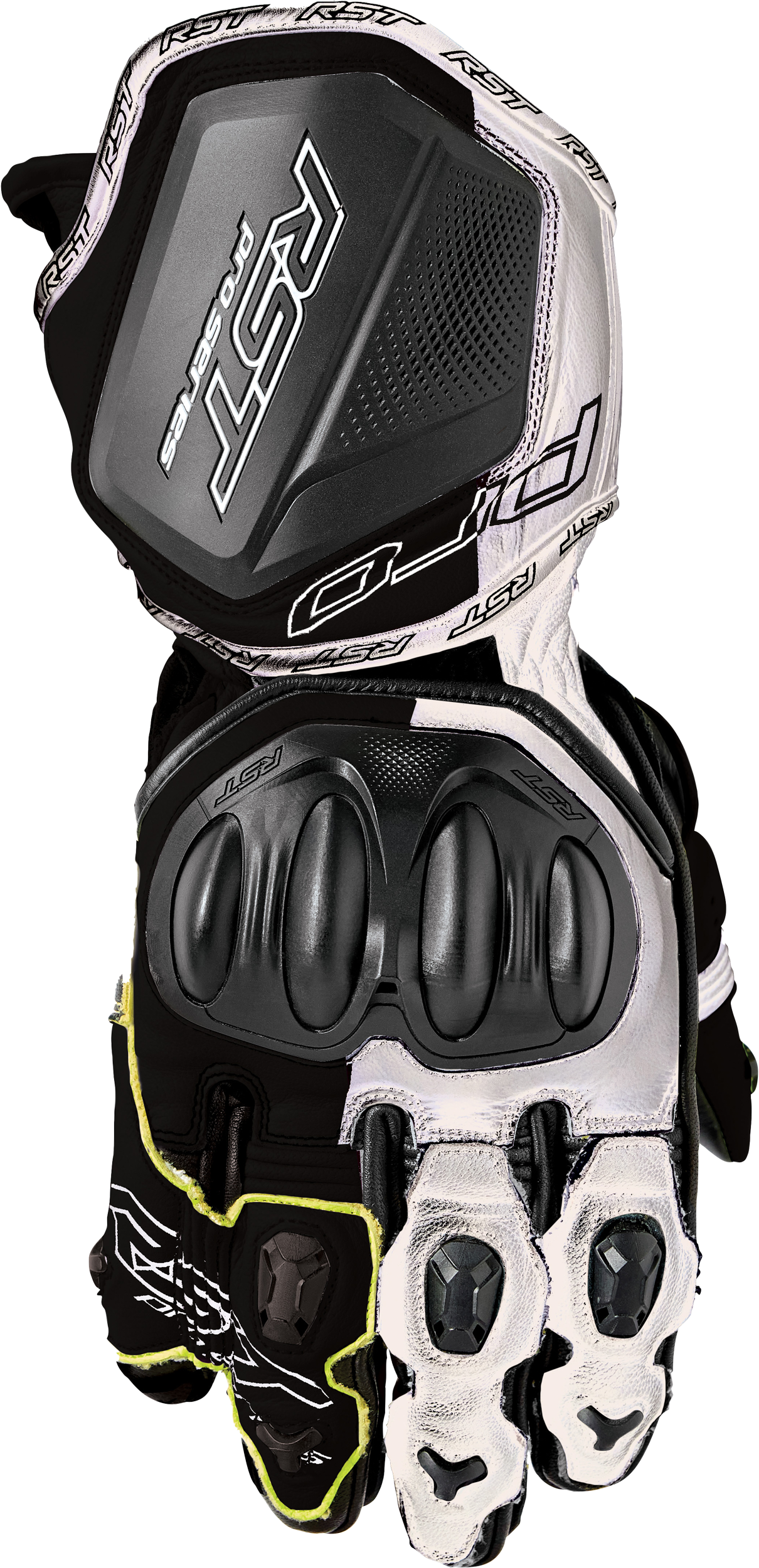 PRO SERIES GP D3O GLOVES BLACK/WHITE LEATHER SM