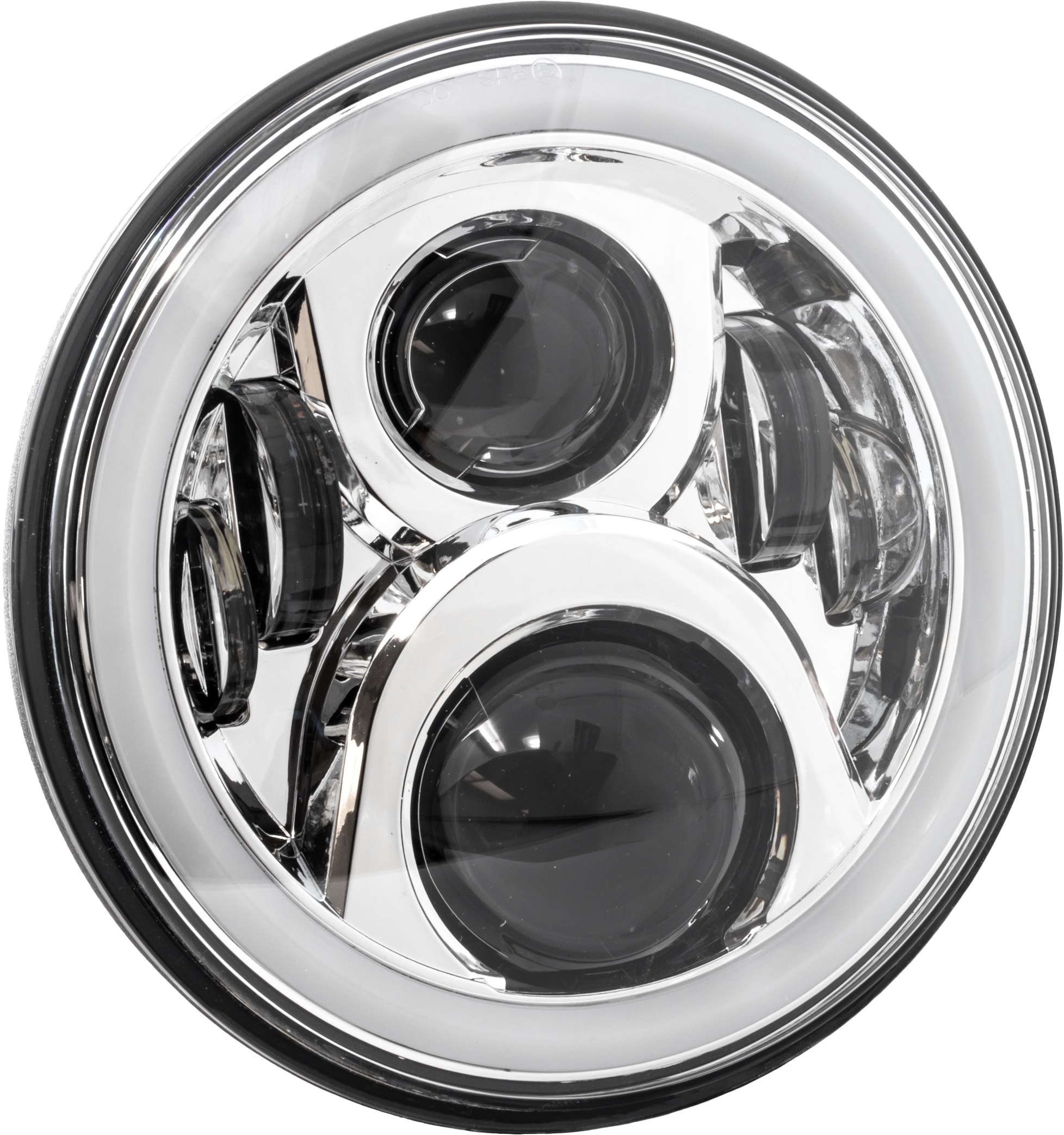 7" LED Headlight Full Halo w/ Mount Adapter