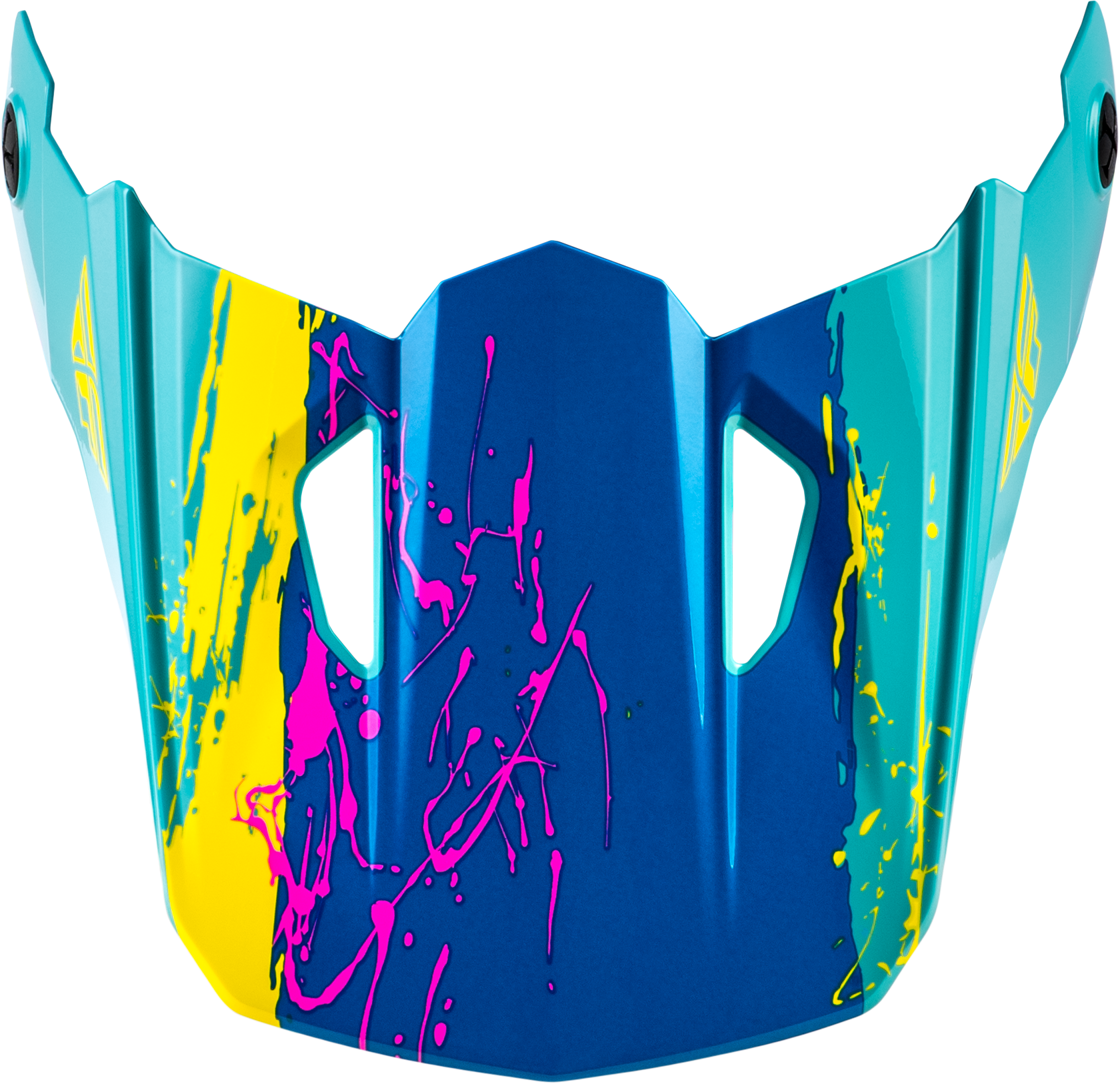 YTH KINETIC DRIP HELMET VISOR TURQUOISE/PINK/YELLOW YS-YL