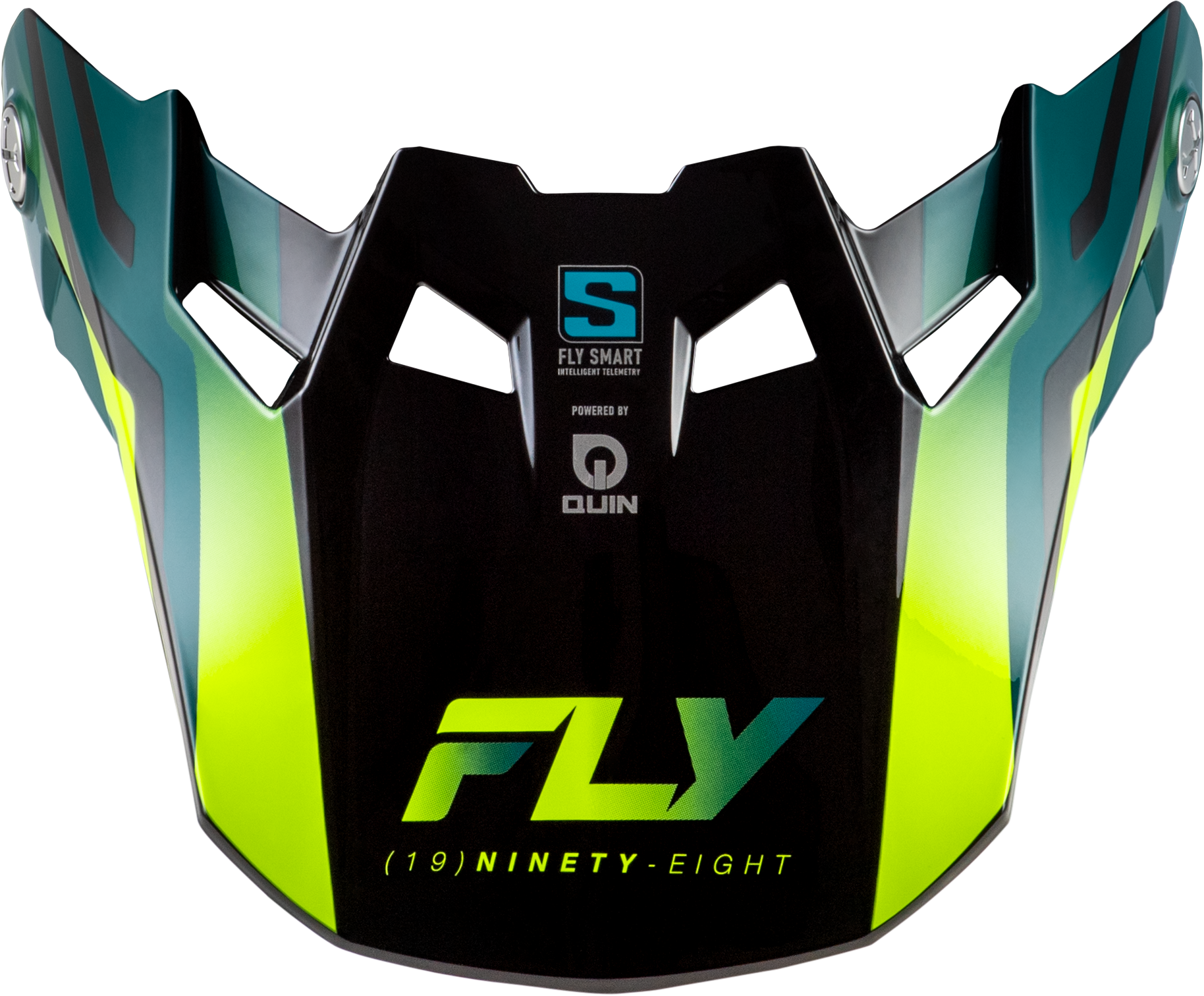 FORMULA S CARBON BYTE VISOR BLACK CARBON/TEAL/LIME YL/SM