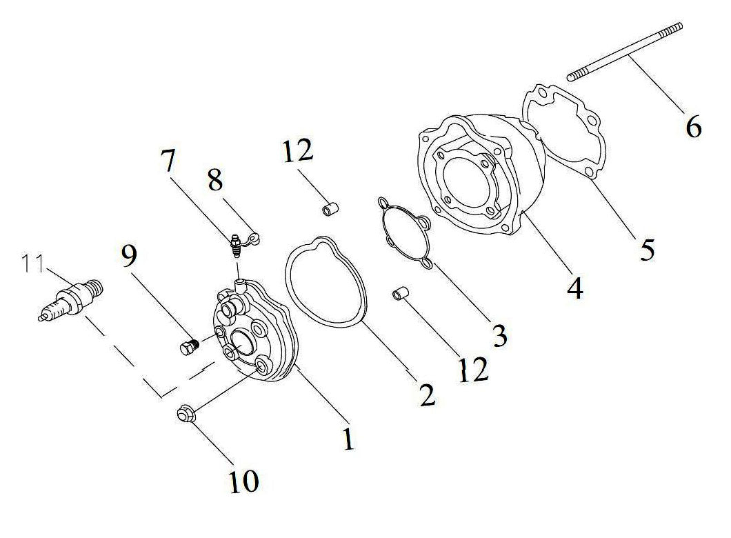 #6 STUD BOLT M7X124 90cc