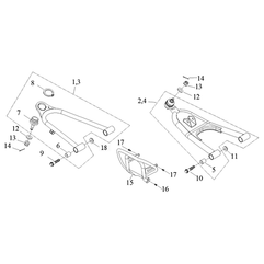 #02 A Arm, Lower, Left 41" - G-FORCE POWERSPORTS