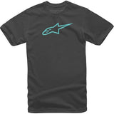 AGELESS TEE BLACK/TURQUOISE MD