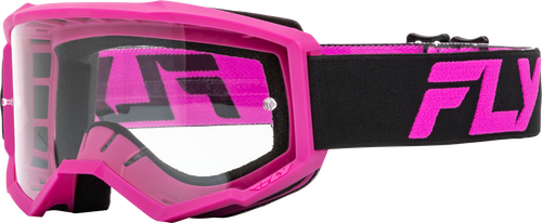 FOCUS GOGGLE BLACK/PINK W/ CLEAR LENS