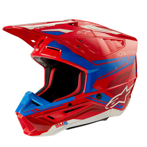 S-M5 ACTION 2 HELMET BRIGHT RED/BLUE GLOSSY 2X