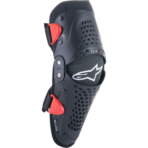 SX-1 YOUTH KNEE PROTECTOR BLACK/RED LG/XL