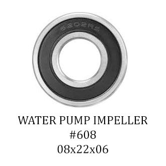 Water Pump Impeller Bearing #608 - PREMIUM
