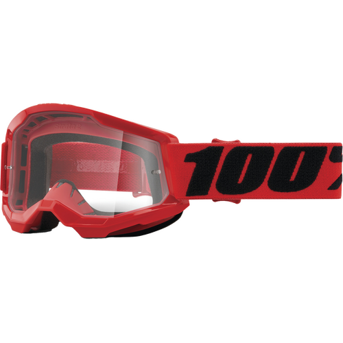 STRATA 2 JUNIOR GOGGLE RED CLEAR LENS