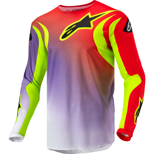 FLUID LUCENT JERSEY WHITE/NEON RED/YELLOW FLUO LG