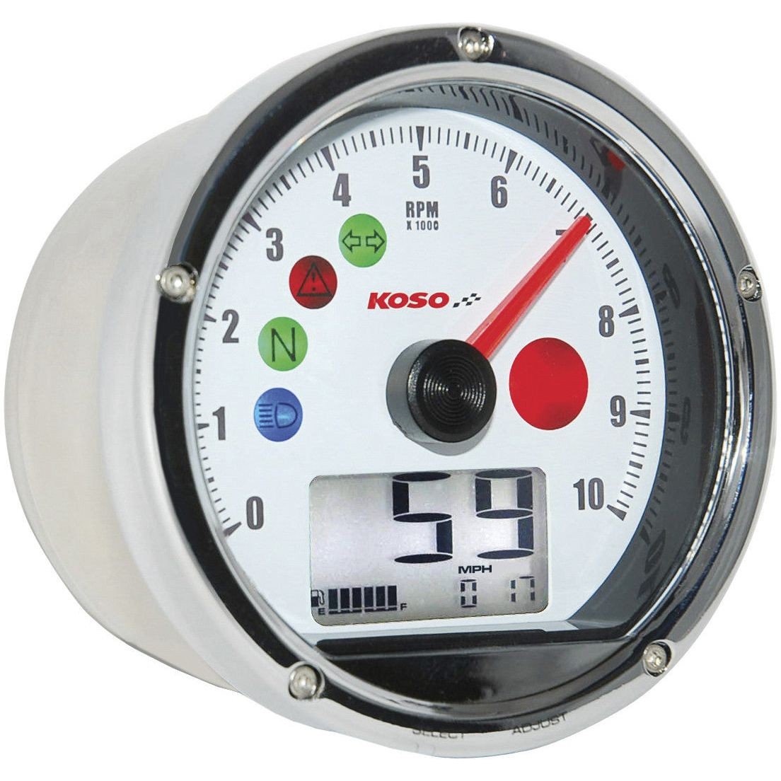 TNT-01 MULTIFUNCTION SPEEDOMETER WHITE