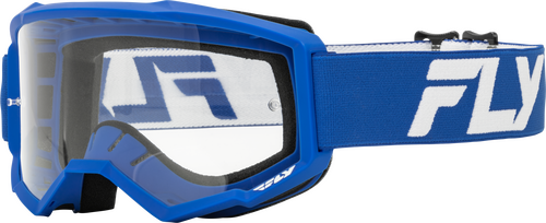 YOUTH FOCUS GOGGLE BLUE/WHITE W/ CLEAR LENS