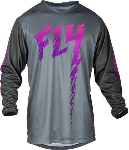 YOUTH F-16 JERSEY GREY/CHARCOAL/PINK YM