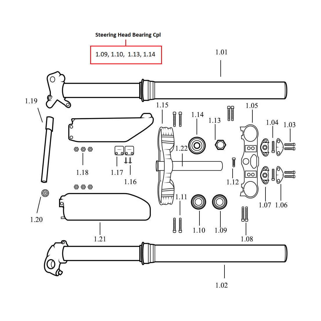 8048 | Steering Head Bearing Kit | MX85