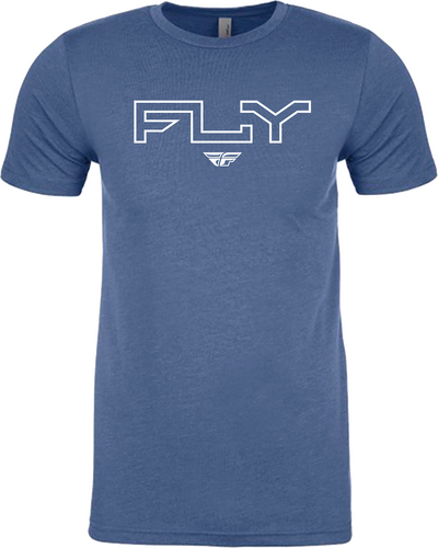 FLY EDGE TEE COOL BLUE HEATHER SM