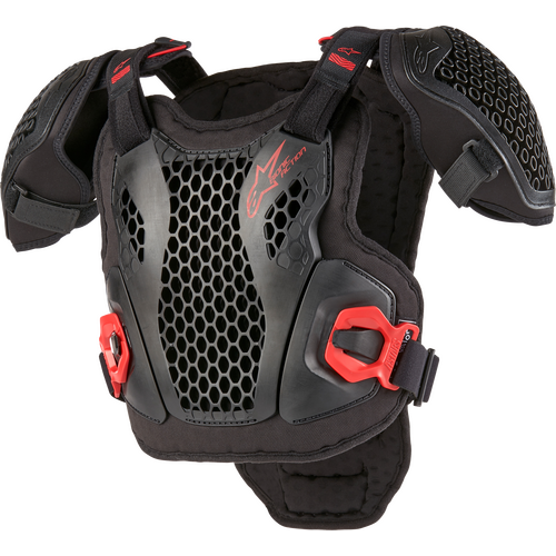 BIONIC ACTION YOUTH CHEST PROTECTOR BLK/RED SM/MD