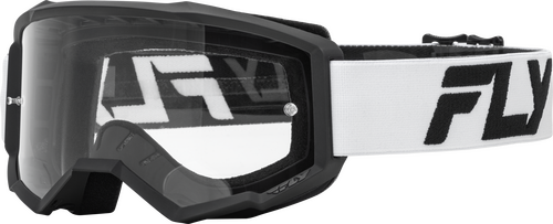 YOUTH FOCUS GOGGLE WHITE/BLACK W/ CLEAR LENS