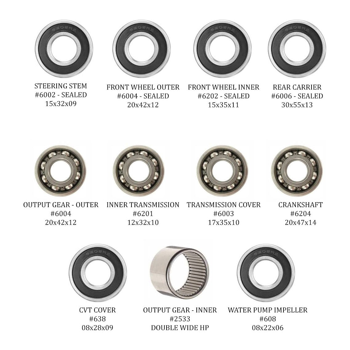(07)  Front Wheel Hub Inner Bearing