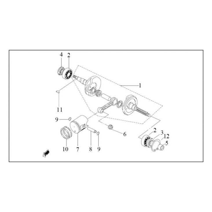 #1 Crankshaft Assy 100cc