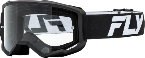 YOUTH FOCUS GOGGLE BLACK/WHITE W/ CLEAR LENS