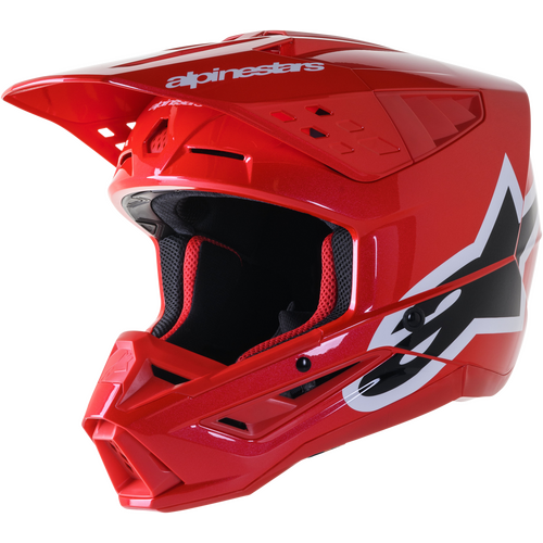 S-M5 CORP HELMET BRIGHT RED GLOSSY MD