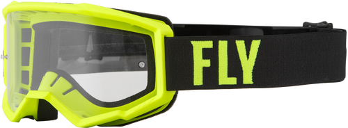 YOUTH FOCUS GOGGLE HI-VIS/BLK W/ CLEAR LENS