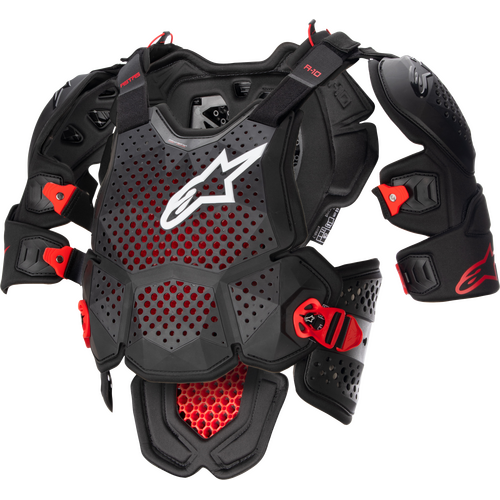 A-10 V2 FULL CHEST PROTECTOR ANTHRACITE/BLACK/RED XS/SM