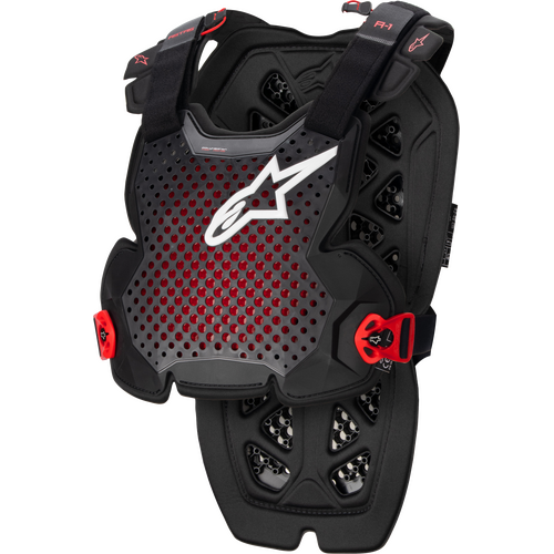A-1 CHEST PROTECTOR ANTHRACITE/BLACK/RED  MD/LG