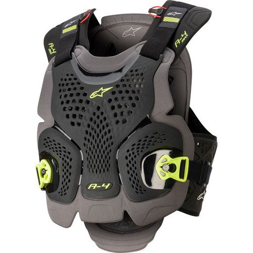 A-4 MAX CHEST PROTECTOR BLK/ANTH/FLUO YLW XS/SM
