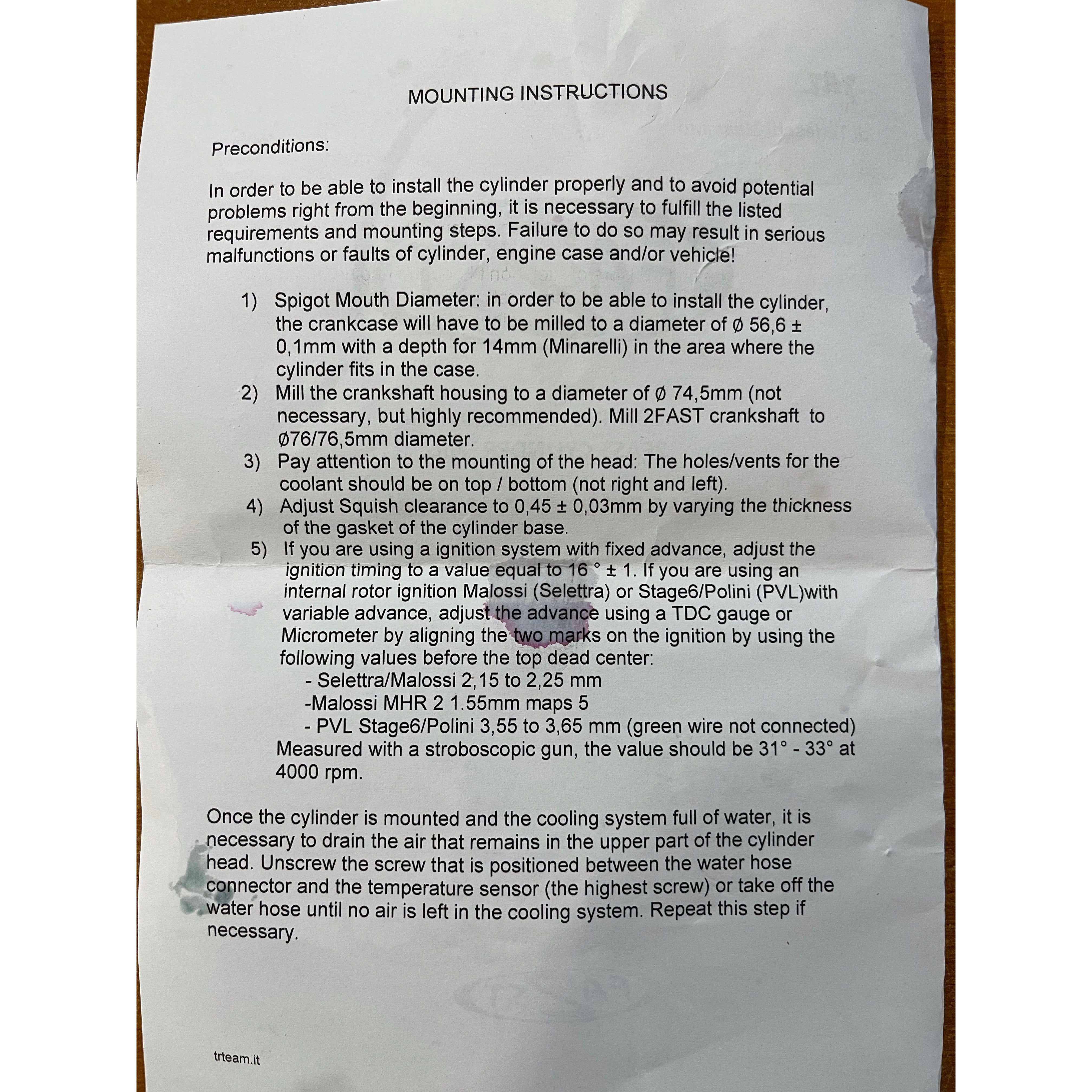 70cc 2FAST Cylinder Kit