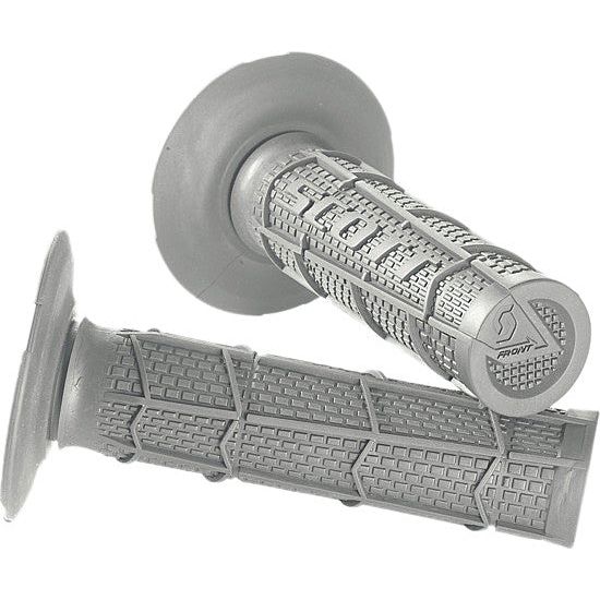 scott single D grips, radial full waffle grey