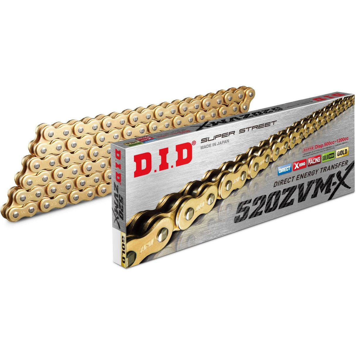 SUPER STREET 520ZVMX-120 X-RING CHAIN GOLD - G-FORCE POWERSPORTS